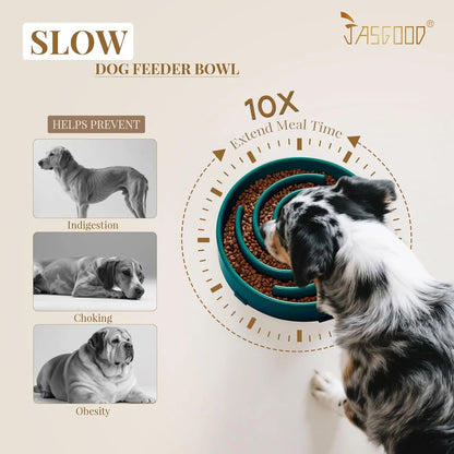 Slow Feeder Dogs Bowl for Large Medium Dogs,Anti-Gulping Pet Slower Feeding Bowls Stop Bloat,Preventing