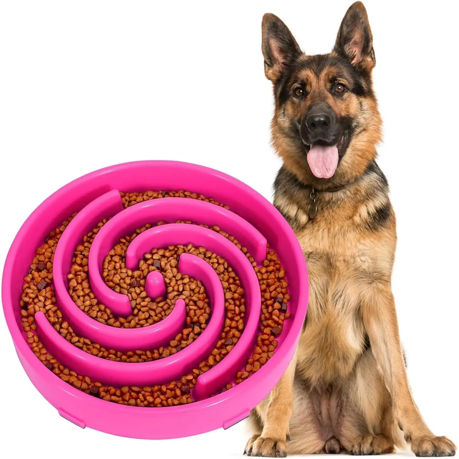Slow Feeder Dogs Bowl for Large Medium Dogs,Anti-Gulping Pet Slower Feeding Bowls Stop Bloat,Preventing