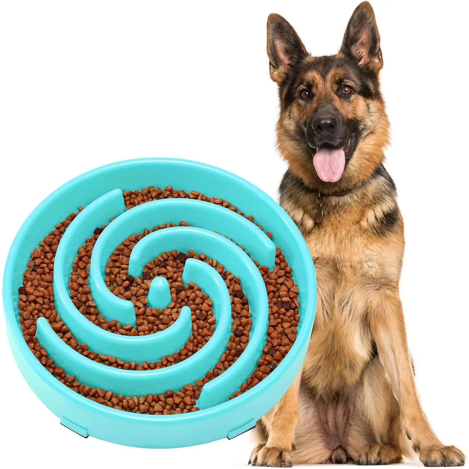 Slow Feeder Dogs Bowl for Large Medium Dogs,Anti-Gulping Pet Slower Feeding Bowls Stop Bloat,Preventing