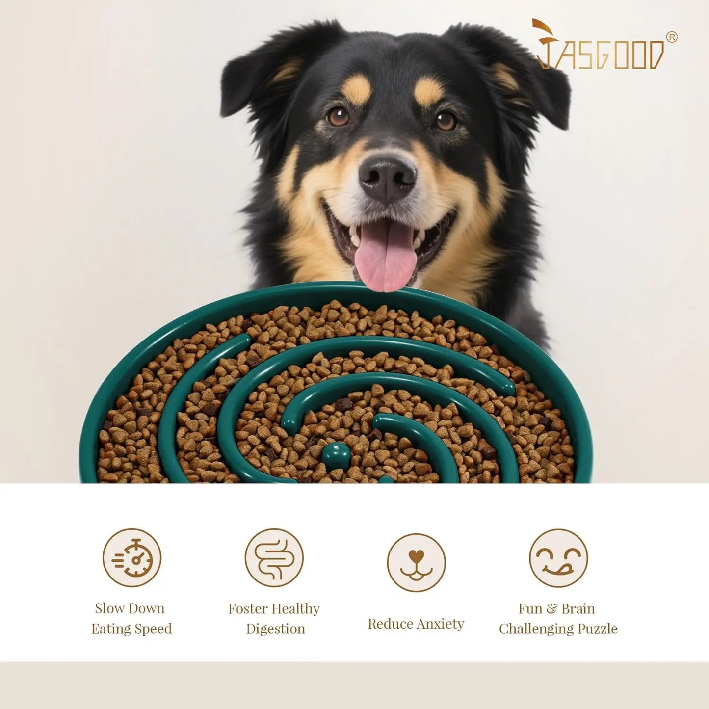 Slow Feeder Dogs Bowl for Large Medium Dogs,Anti-Gulping Pet Slower Feeding Bowls Stop Bloat,Preventing