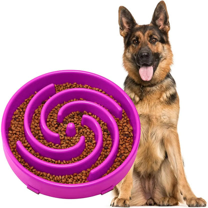 Slow Feeder Dogs Bowl for Large Medium Dogs,Anti-Gulping Pet Slower Feeding Bowls Stop Bloat,Preventing